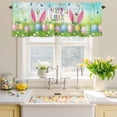 thumbnail image 4 of Valances for Windows Easter Egg Rabbit Ear Rod Pocket Short Curtain for Bathroom Living Room Bedroom Spring Pastoral Butterfly Daisy Flower 1 Panel 54x18in, 4 of 9