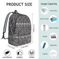 thumbnail image 5 of Elegant Bohemian Backpack for Women: Spacious & Lightweight Boho Bag with Front Zipper Pocket, Great Gift for School, University, Commute, Work, Travel, Vacation & Daily Use, Stylish & Practical., 5 of 5