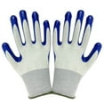 thumbnail image 3 of JUNWELL Gants de Protection Imperméables Résistants aux Échardes Antidérapants pour Jardinage Extérieur Bleu + Blanc, 3 of 7