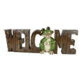thumbnail image 4 of 18"L Whimsical Green Frog Welcome Word Art Sign Wall Plaque Or Desktop Figurine, 4 of 5