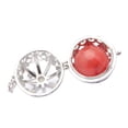 thumbnail image 1 of Colgante de Filigrana jinwen Locket flor medallón redondo DIY piedras preciosas rojo, 1 of 8