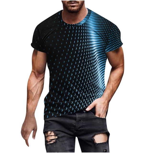 Chandail en Molleton à Manches Courtes pour Hommes, T-Shirt à Col Rond Imprimé, Mode Décontractée, Coupe Ample pour l'Hiver, Superposition avec Vestes et Shorts