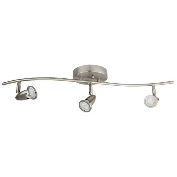 Y-Decor 3 Light LED Flush Mount Ceiling and Wall light in Brushed Nickel