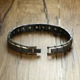 thumbnail image 4 of Men's Health Magnetic Anklet Black & Gold Tone Stainless Steel Bio Energy Power, 4 of 4
