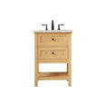 thumbnail image 3 of Elegant Decor Metropolis 24" Aluminum MDF Single Bathroom Vanity in Natural Wood, 3 of 8