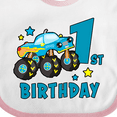 thumbnail image 4 of Inktastic 1st Birthday Monster Truck Boys Baby Bib, 4 of 4