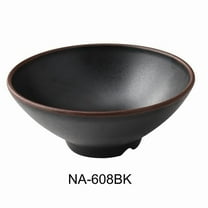 Yanco NA-608BK Nature Art 8 x 3.125 in. Ramen Bowl, Black - 38 oz - Melamine - Pack of 24