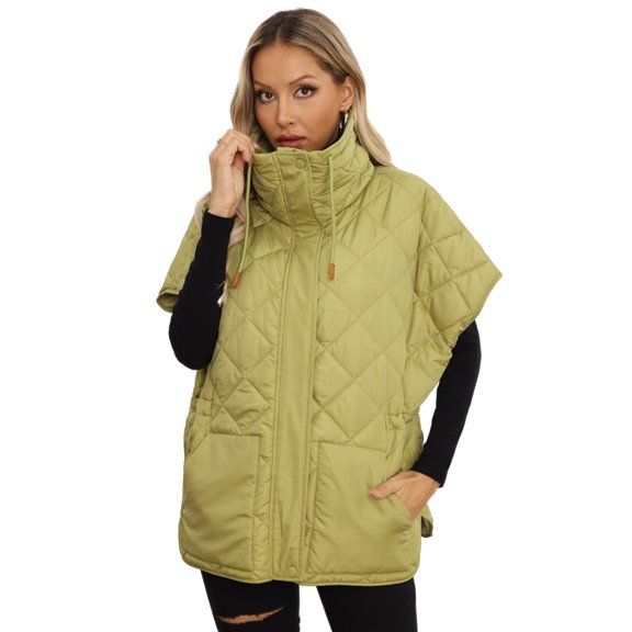 High Quality Casual Quilted Vest with High Stand Collar