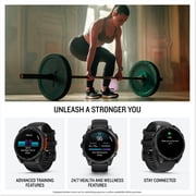 Garmin fenix 8 – 47mm, AMOLED, Premium Multisport GPS Smartwatch, Long-Lasting Battery Life, Dive-Rated, Built-in LED Flashlight, Slate Gray with Black Band