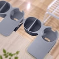 thumbnail image 5 of Desk Cup Holder, Clip On Cup Holder for Desk, Double Grid Desktop Storage Rack, Fixed Cup Holders with Side Tray for Pens, Home Office Desk Organizer, 5 of 6
