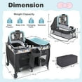 thumbnail image 3 of Costway 5 in 1 Bedside Bassinet with Diaper Changer Lockable Wheels & Travel Bag Blue, 3 of 10