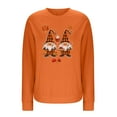 thumbnail image 4 of HOMBOM Womens Orange Sweatshirt Cute Trendy Pullover Graphic Thanksgiving Long Sleeve Tops for Women Crew Neck, 4 of 4
