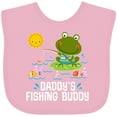 thumbnail image 3 of Inktastic Daddys Fishing Buddy Cute Frog Boys or Girls Baby Bib, 3 of 4