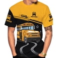 thumbnail image 4 of Personalized School Bus Driver Shirt - Custom Yellow Bus Driver 3D Hoodie for Men and Women (T-shirt, 4XL), 4 of 7