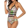 thumbnail image 5 of One Piece Swimsuit Women Tummy Control - V Neck Owl Back To School Halter Swim Suits for Women 2025, Padded Full Coverage Bathing Swim Suit for Women, 5 of 7