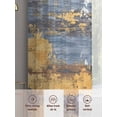 thumbnail image 6 of Abstract Art Sheer Curtains 45 Inches Long 2 Panels Retro Watercolor Yellow Blue Wash Light Filtering Semi Sheer Window Curtains Drapes for Bedroom Living Room 52"x45", 6 of 7