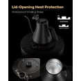 thumbnail image 3 of Cocinare FLOW B9 Gooseneck Electric Kettle, Precise Temperature Control for Pour-Over Coffee & Tea Brewing, Stainless Steel Interior, Rapid Heating f, 3 of 8