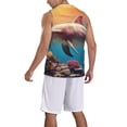 thumbnail image 2 of Honeii Underwater Plant Dolphin print basktball shirt for men and women, Unisex basketball jersey for Theme party-Medium, 2 of 6