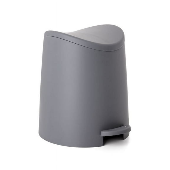 New Superio Small Trash Can with Lid 3 Liter Grey,