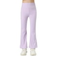 thumbnail image 4 of Ingzy 2-Pack Girls High Waisted Bell Bottoms Stretch Yoga Leggings Athletic Casual Pants, 4 of 9