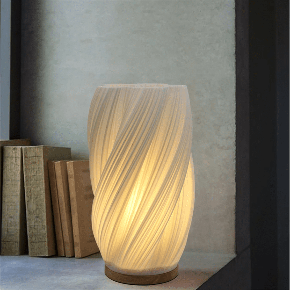 Bedside Lamps for Nightstand Lamp Vintage Striped Small Night Light Lamp for Study & Decoration,Breeze F