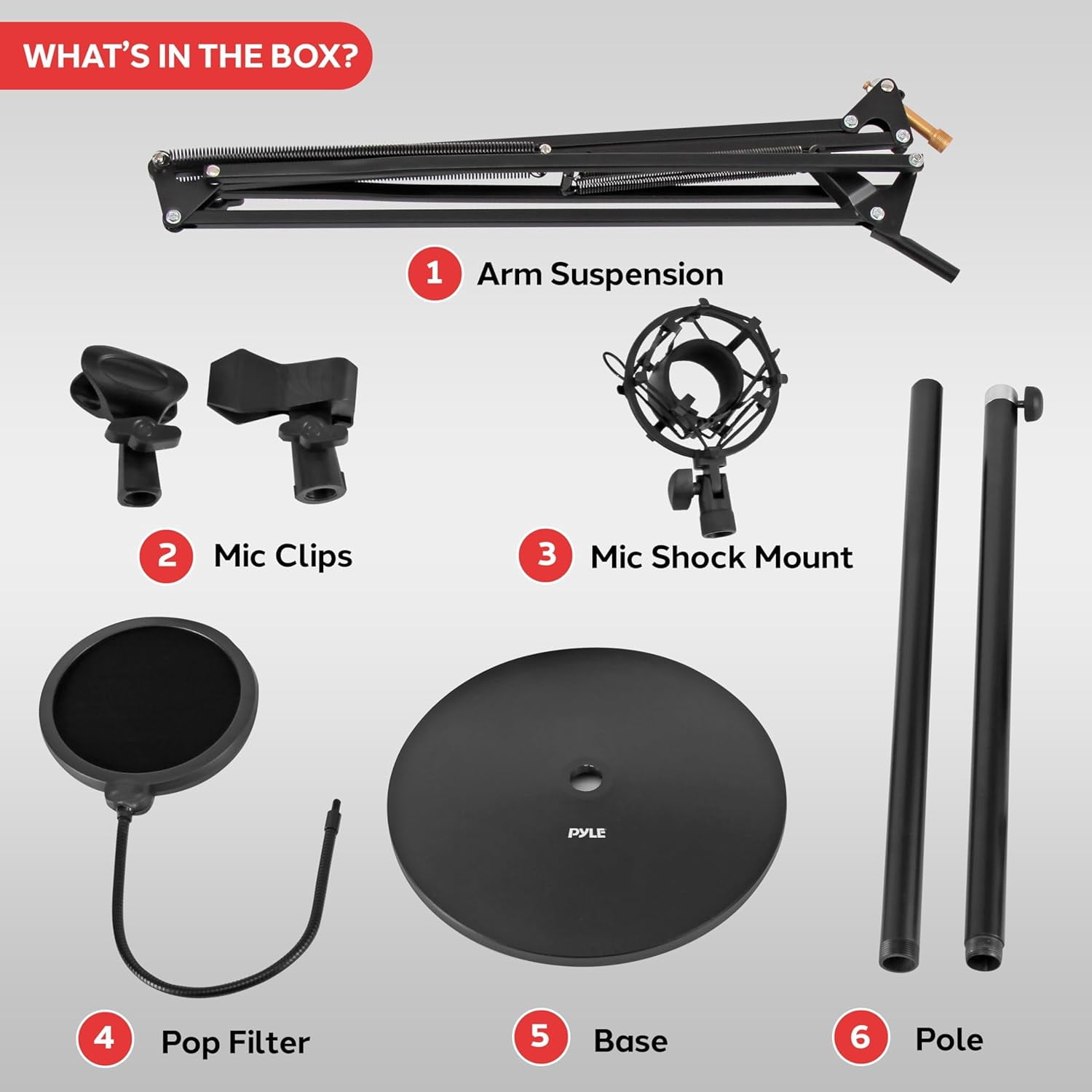 Microphone  Suspension Stand with Shock Mount and  Filter for Podcast Recording