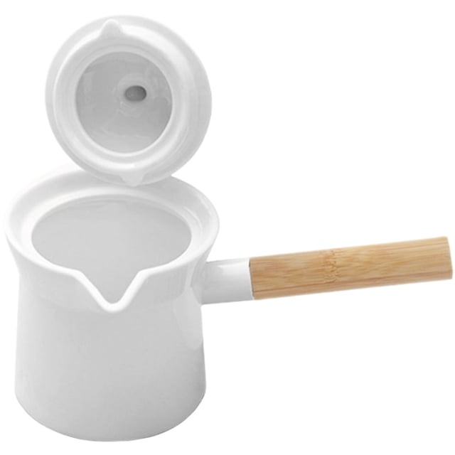 LEEYNEER Mini Saucepan Ceramic Milk Pan Universal Mini Saucepan Kitchen Milk Pot Home Milk Pot