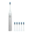 thumbnail image 1 of Rechargeable Electric Toothbrush with 6 Brush Heads & 6 Modes - IPX7 Waterproof Sonic Toothbrush for Adults Smart Timer USB Travel Case, 1 of 9