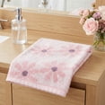 thumbnail image 5 of REGALWOVEN Pure Cotton Daisy Pattern Hand Towel, Ultra Soft, Highly Absorbent, Decorative Floral Design, 1 Pack for Bathroom, Kitchen, Gym, Spa Pink 29" x 13", 5 of 7