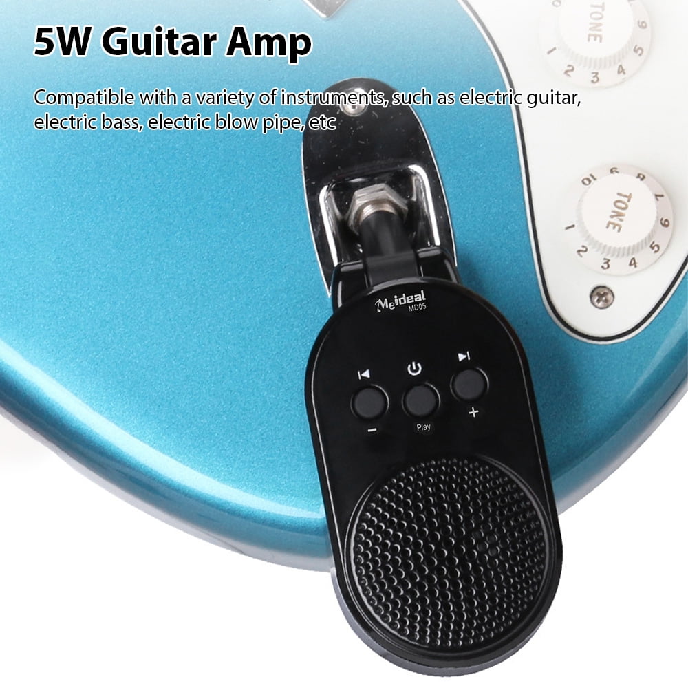 5W Guitar Amp BT Portable Plug-in Speaker for All Electric Guitars Wind Instruments Practice Amplifier Type-C Rechargeable 270 Degrees Rotatable Plug and Play