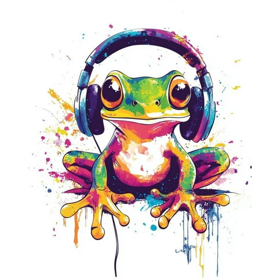Paint by Numbers for Adults Kids Beginner Rainbow Frog Song DIY Acrylic Painting by Numbers Kits with Brushes Acrylic Pigment Home Decoration Gifts 16 x 20 inch