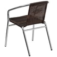 thumbnail image 6 of Bowery Hill Aluminum Rattan Dining Chair in Dark Brown, 6 of 8