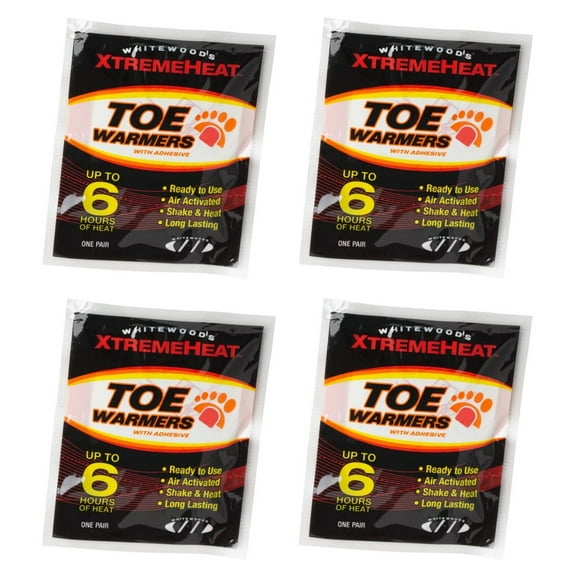 Whitewoods Xtreme Heat™ Air-Activated Cold Weather Toe Warmers, 6 Hours Heat (4 Pairs)
