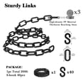 thumbnail image 3 of Cadena de plástico con cordones negros de 200 pies para barrera de seguridad, 3 of 6