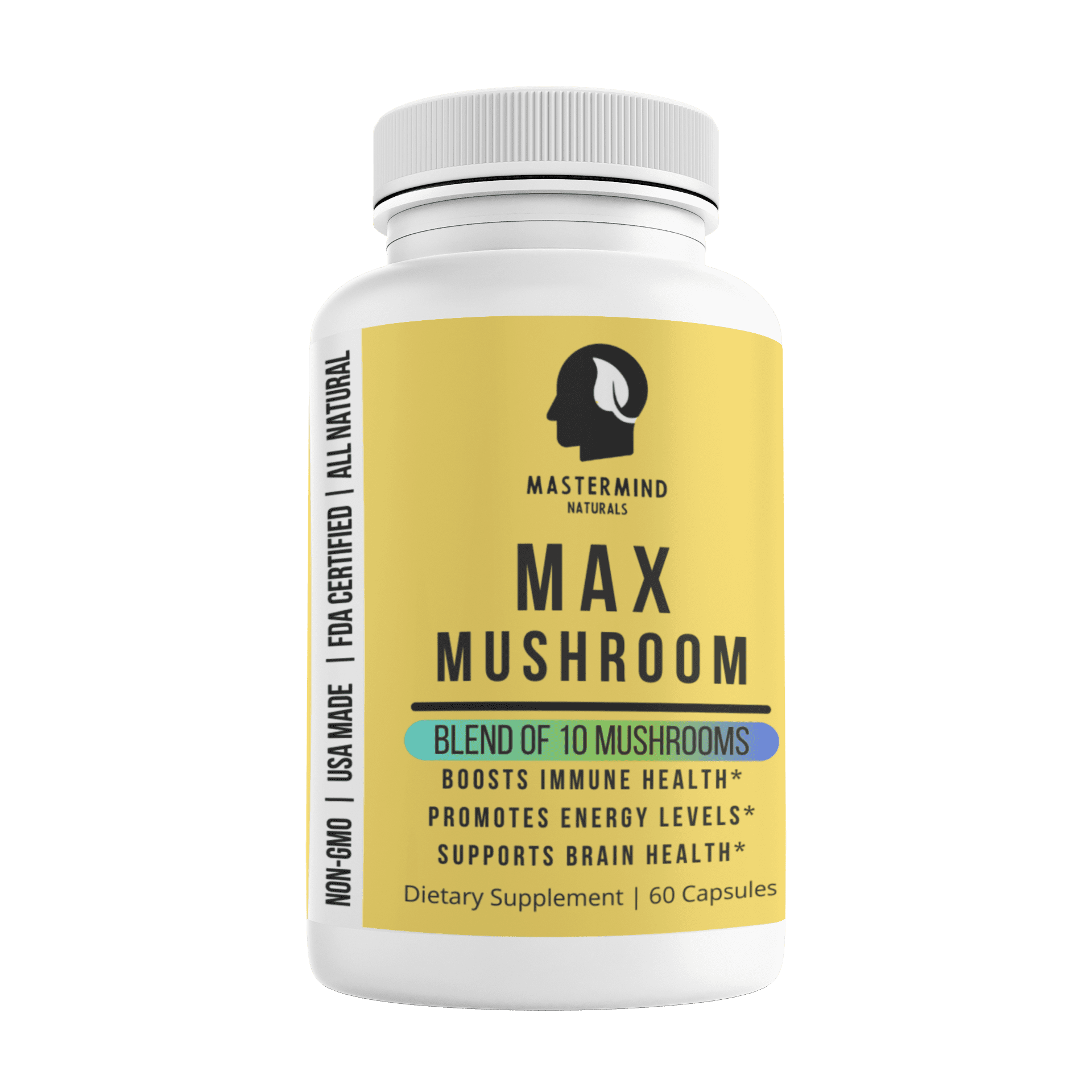 Karu Livlig Forstærke Mastermind Naturals Max Mushroom 10 Mushroom Blend with Reishi, Lions Mane,  Shiitake, and Cordyceps for Immune Health with Nootropic Brain Boost -  Walmart.com