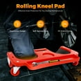 thumbnail image 4 of Rolling Knee Creeper Durable Knee Pads with Full 360 Degree Turn Casters and Tool Tray, Garage Kneeling Pads on Swivel Castors for Home Workshop Auto Repairing Maintaining, 4 of 9