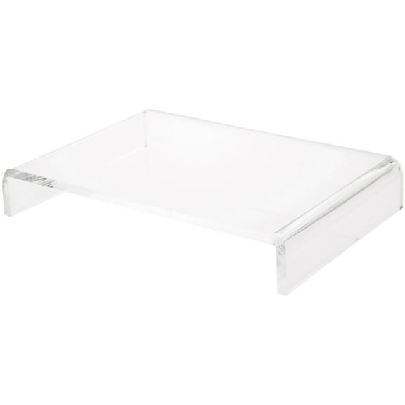 Plymor Clear Acrylic Rectangular Display Riser, 2" H x 12" W x 8" D (3/8" thick)