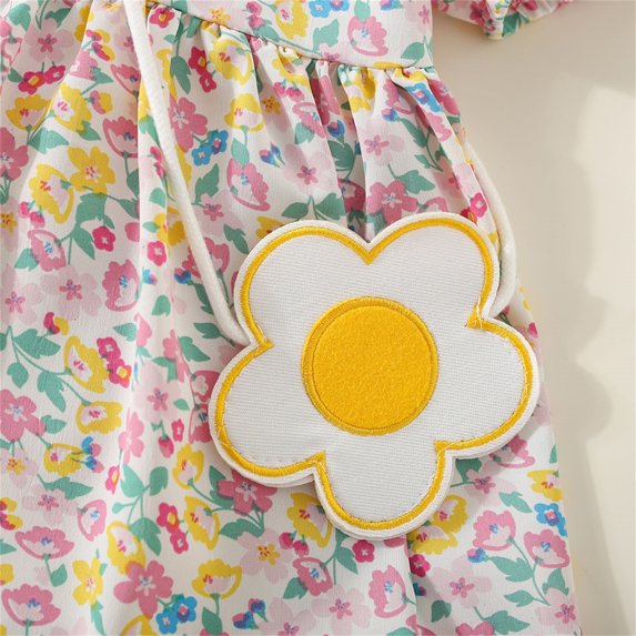 Vedolay Tshirt Dress Girls Embroidered Lace Sleeveless Tulle Flower Princess Party Dresses Back Bow,Pink 2-3 Years