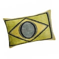 thumbnail image 2 of Golden Eye Silk Velvet Ikat Throw Pillow, 16" X 24", 2 of 5