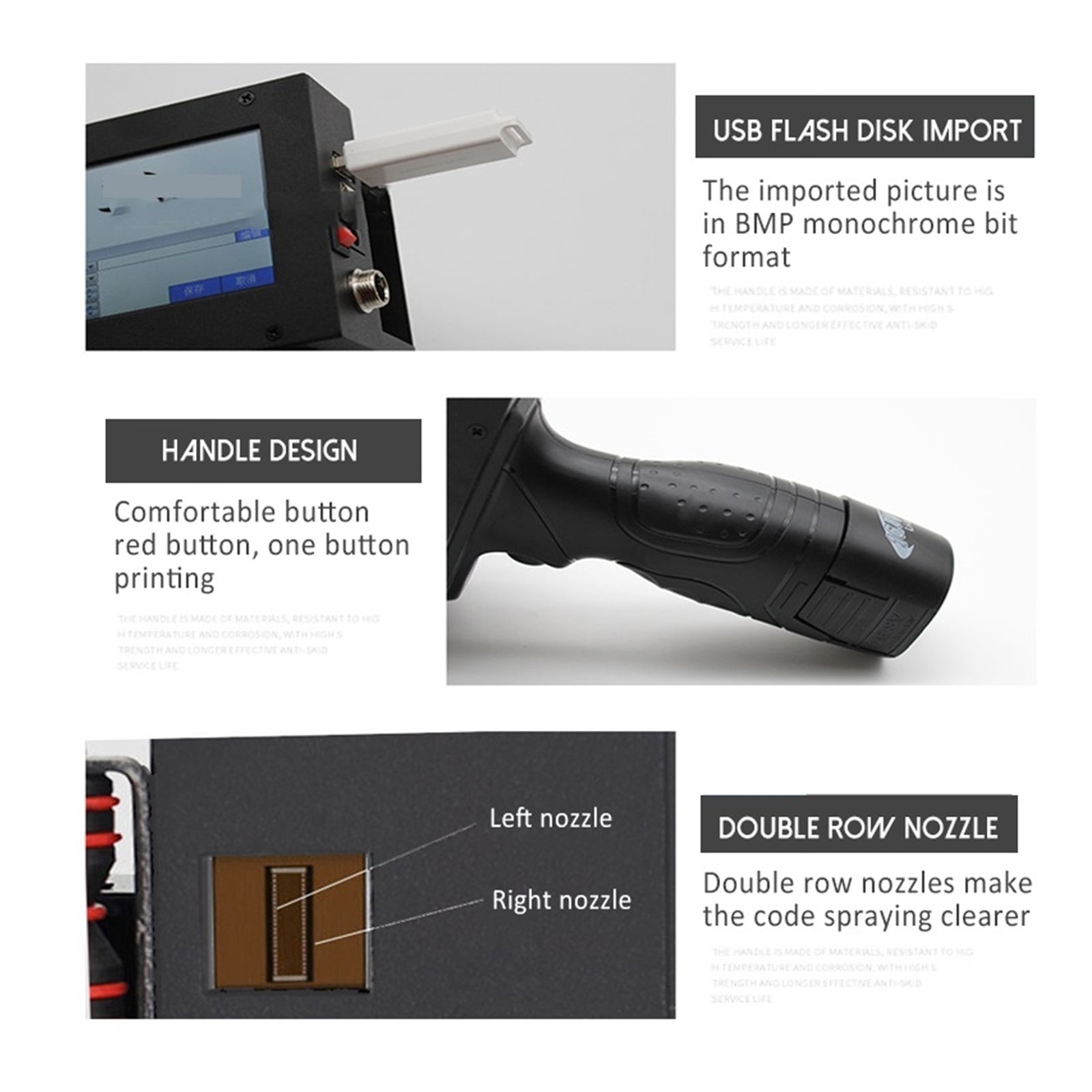 12.7mm Variable QR Barcode Digital Sign Label Portable Handheld Thermal Smart Inkjet Printer ,Versatile Surface Compatibility