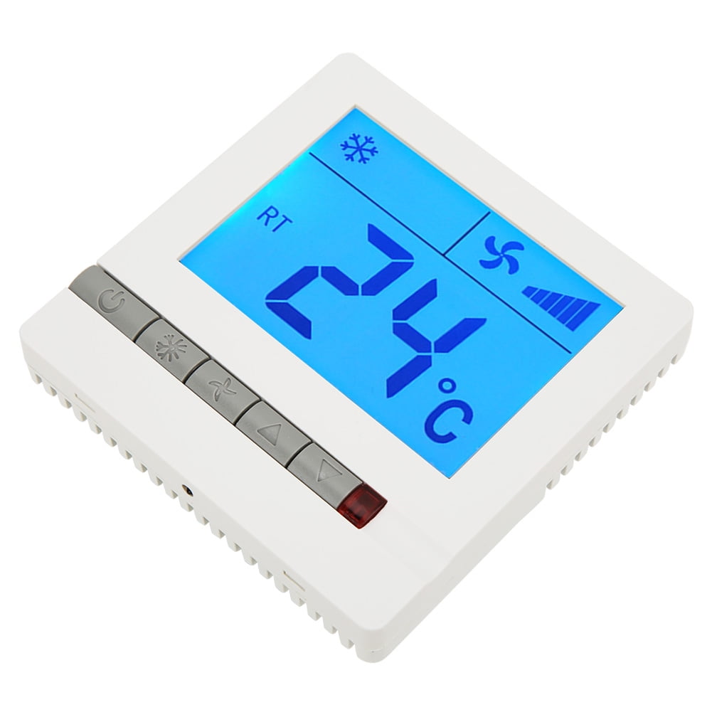  Air Conditioner Thermostat, LCD Digital Temperature Controller  Thermostat Delay Compressor Protection Fan Coil Unit Programmable : Tools &  Home Improvement