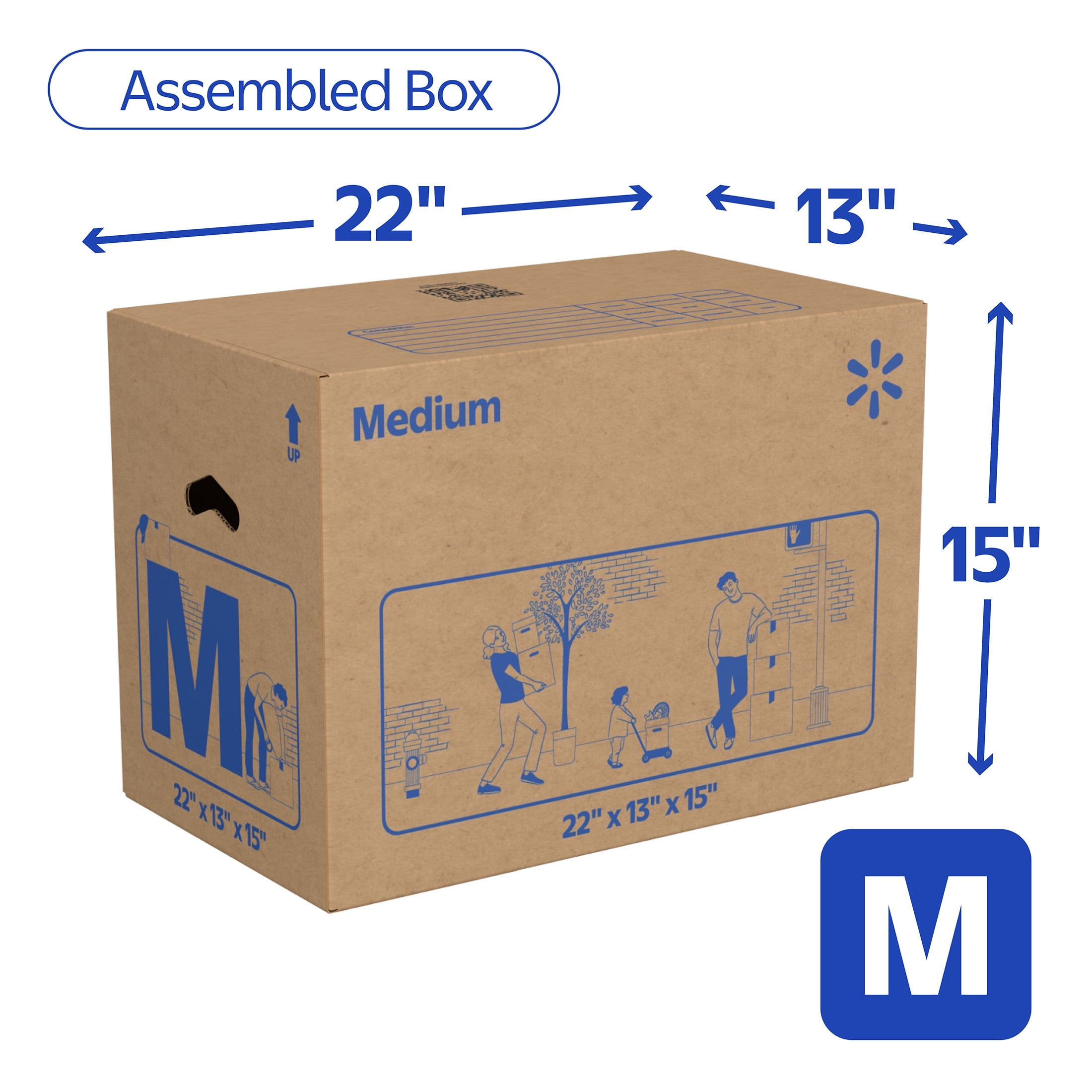 Walmart 22X13X15 Medium Boxes, 200-CT Pallet