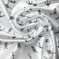thumbnail image 5 of Ambesonne Ocean Valance Pack of 2, Anchors and Skulls Bones, 42"X18", Navy Blue, 5 of 5