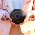 thumbnail image 3 of Labymos 5.5 Inches Mini Steel Tongue Drum 8 Notes C Key Handpan Drum Chinese Zodiac Patterned Tank Drum Percussion Instrument with Bag Music Book Mallets (Tiger Pattern & Brown Grey Color), 3 of 7