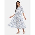 thumbnail image 2 of Cotton Tier Dress - Blue & White, 2 of 5