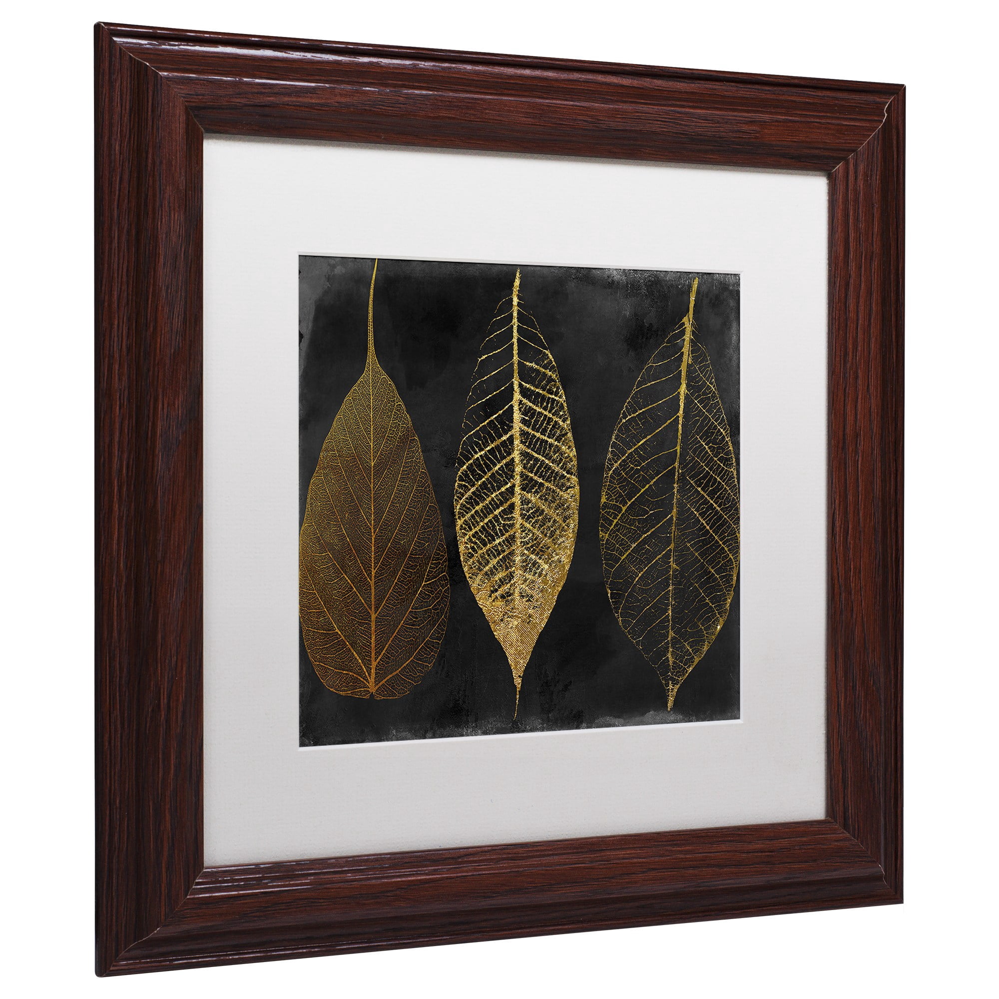 Trademark Fine Art "Fallen Gold I" Canvas Art by Color Bakery, White Matte, Wood Frame