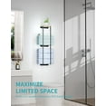 thumbnail image 5 of ANHXN Towel Racks for Bathroom,Wall Towel Holder with Wood Shelf, Metal Wall Mounted Towel Rack Bathroom Organizers and Storage, 5 of 5