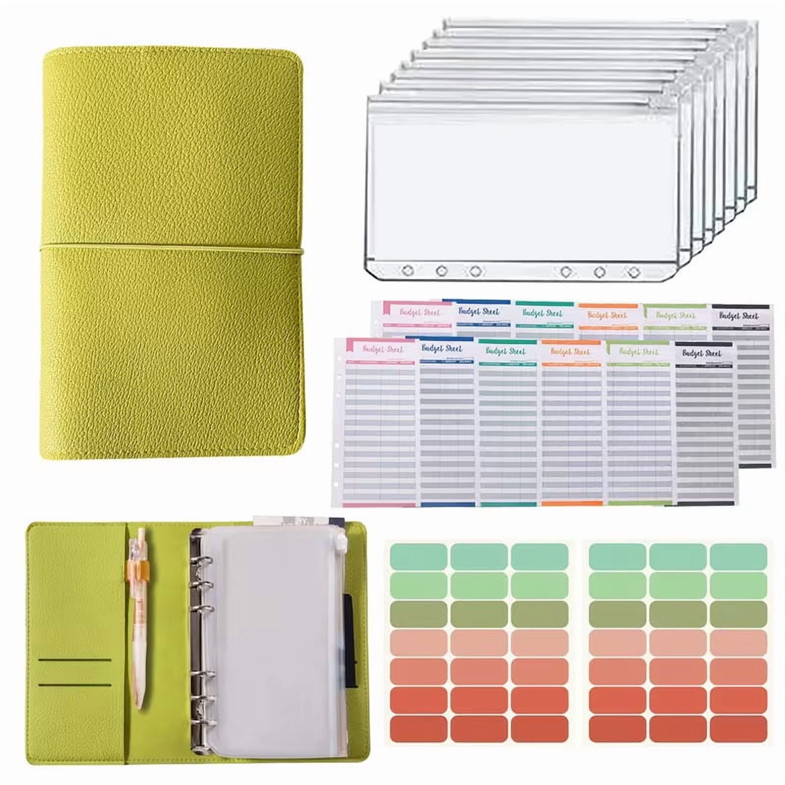 Loose-Leaf Budget Planner Book with Cash & Coin Organizer for Expense Tracking