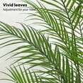 thumbnail image 7 of 4FT Fake Palm Tree Faux Areca Palm Plants with 21 Full Lifelike Palm Leaves Realistic Trunks Fake Tropical Palm Tree for Indoor Home Office Outdoor Yard Décor with Trapezoidal Prism White Pot, 7 of 7