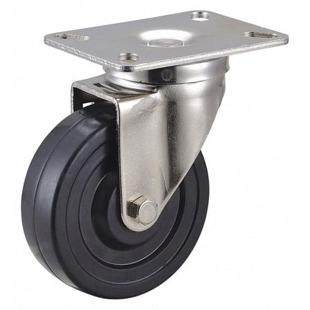 Manufacturer Varies Plate Caster,Swivel,Rubber,5 3/16"H 33H917